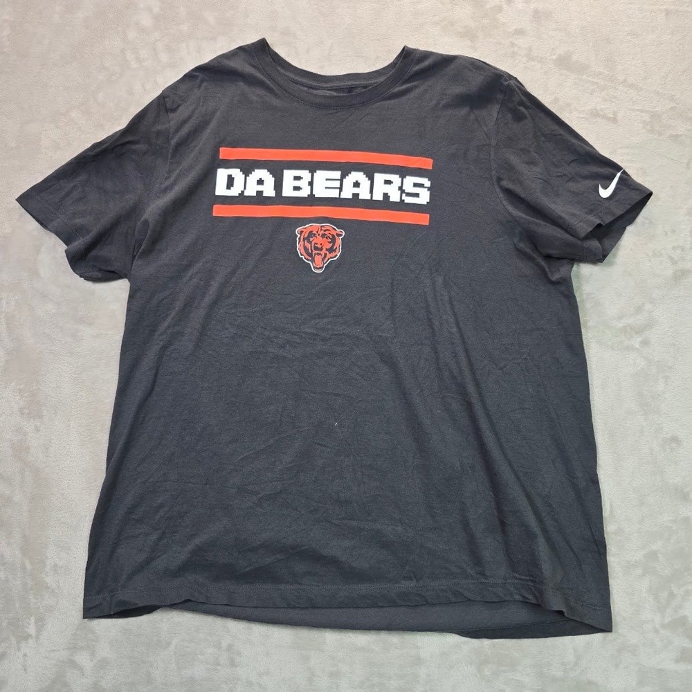 Nike Chicago Bears Da Bears Graphic T-Shirt Mens XXL Navy Blue NFL Football Tee